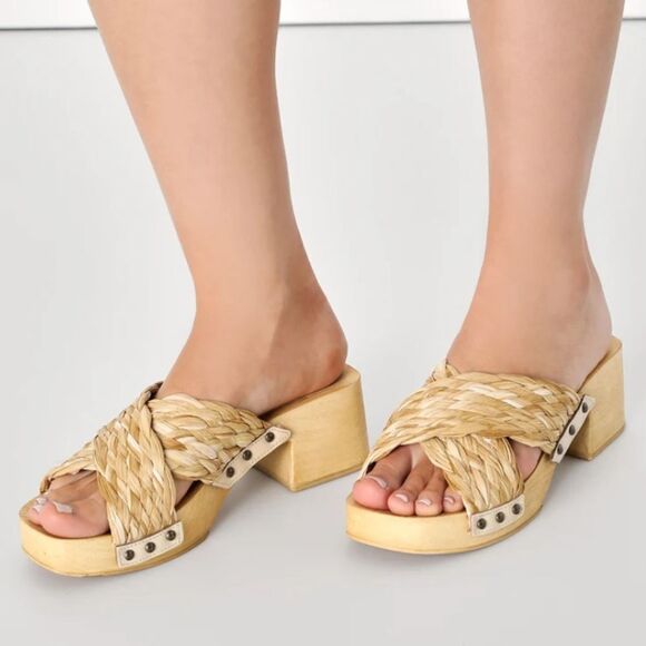 NEW Seychelles Warm Waters Natural Raffia Sandals Size 8 - Picture 1 of 6